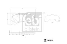 Sada brzdových platničiek kotúčovej brzdy FEBI BILSTEIN 196503