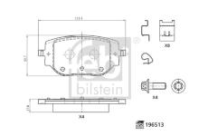 Sada brzdových platničiek kotúčovej brzdy FEBI BILSTEIN 196513