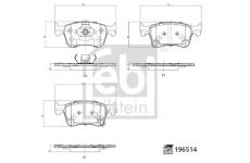 Sada brzdových destiček, kotoučová brzda FEBI BILSTEIN 196514