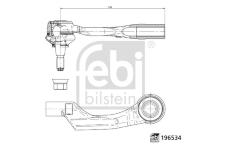 Hlava/čap spojovacej tyče riadenia FEBI BILSTEIN 196534
