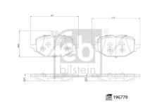 Sada brzdových destiček, kotoučová brzda FEBI BILSTEIN 196779