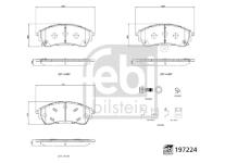 Sada brzdových destiček, kotoučová brzda FEBI BILSTEIN 197224