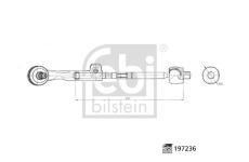 Axiální kloub, příčné táhlo řízení FEBI BILSTEIN 197236