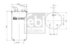 Mech, pneumatické odpružení FEBI BILSTEIN 20887