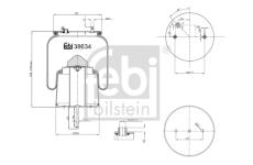 Mech, pneumatické odpružení FEBI BILSTEIN 38634