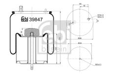 Mech, pneumatické odpružení FEBI BILSTEIN 39847