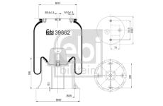 Mech, pneumatické odpružení FEBI BILSTEIN 39862