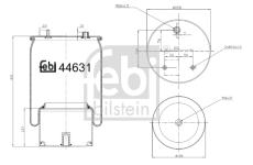 Mech, pneumatické odpružení FEBI BILSTEIN 44631