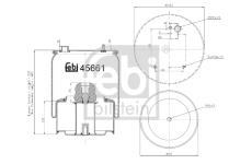 Mech, pneumatické odpružení FEBI BILSTEIN 45661