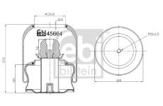 Mech, pneumatické odpružení FEBI BILSTEIN 45664