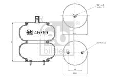 Mech, pneumatické odpružení FEBI BILSTEIN 45759