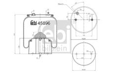 Mech, pneumaticke odpruzeni FEBI BILSTEIN 45896