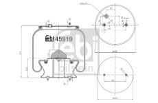 Mech, pneumatické odpružení FEBI BILSTEIN 45919