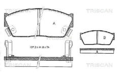 Sada brzdových destiček, kotoučová brzda TRISCAN 8110 10080