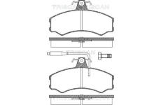 Sada brzdových destiček, kotoučová brzda TRISCAN 8110 10792