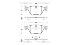 Sada brzdových destiček, kotoučová brzda TRISCAN 8110 11029