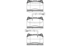 Sada brzdových destiček, kotoučová brzda TRISCAN 8110 12004