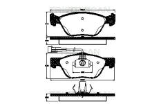 Sada brzdových destiček, kotoučová brzda TRISCAN 8110 12007