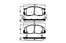Sada brzdových destiček, kotoučová brzda TRISCAN 8110 13066