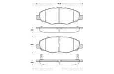Sada brzdových destiček, kotoučová brzda TRISCAN 8110 13067