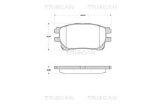 Sada brzdových destiček, kotoučová brzda TRISCAN 8110 13073