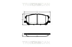 Sada brzdových destiček, kotoučová brzda TRISCAN 8110 13074