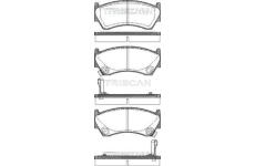 Sada brzdových destiček, kotoučová brzda TRISCAN 8110 14005