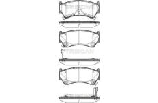 Sada brzdových destiček, kotoučová brzda TRISCAN 8110 14008