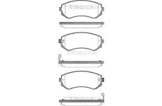 Sada brzdových destiček, kotoučová brzda TRISCAN 8110 14014