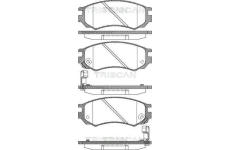 Sada brzdových destiček, kotoučová brzda TRISCAN 8110 14026