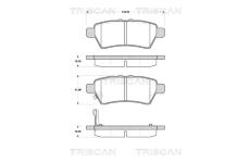 Sada brzdových destiček, kotoučová brzda TRISCAN 8110 14045
