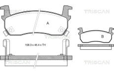 Sada brzdových destiček, kotoučová brzda TRISCAN 8110 14129