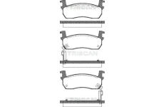 Sada brzdových destiček, kotoučová brzda TRISCAN 8110 14927