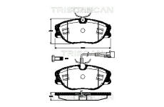 Sada brzdových destiček, kotoučová brzda TRISCAN 8110 15042