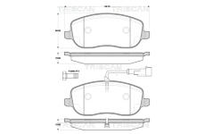 Sada brzdových destiček, kotoučová brzda TRISCAN 8110 15045