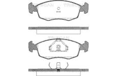 Sada brzdových destiček, kotoučová brzda TRISCAN 8110 16868