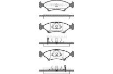 Sada brzdových destiček, kotoučová brzda TRISCAN 8110 18006