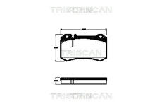Sada brzdových destiček, kotoučová brzda TRISCAN 8110 23039