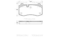 Sada brzdových destiček, kotoučová brzda TRISCAN 8110 23049