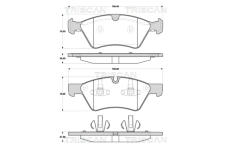 Sada brzdových destiček, kotoučová brzda TRISCAN 8110 23051