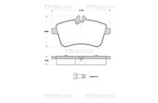 Sada brzdových destiček, kotoučová brzda TRISCAN 8110 23053