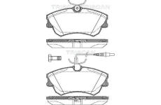 Sada brzdových destiček, kotoučová brzda TRISCAN 8110 25008