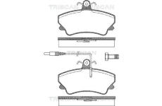 Sada brzdových destiček, kotoučová brzda TRISCAN 8110 25009