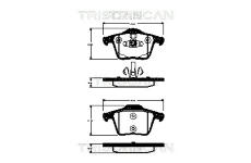 Sada brzdových destiček, kotoučová brzda TRISCAN 8110 27011