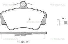 Sada brzdových destiček, kotoučová brzda TRISCAN 8110 27944