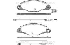 Sada brzdových destiček, kotoučová brzda TRISCAN 8110 28012
