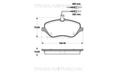 Sada brzdových destiček, kotoučová brzda TRISCAN 8110 28037