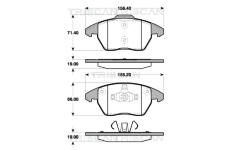Sada brzdových destiček, kotoučová brzda TRISCAN 8110 28038