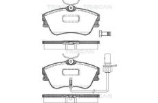 Sada brzdových destiček, kotoučová brzda TRISCAN 8110 29034