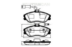 Sada brzdových destiček, kotoučová brzda TRISCAN 8110 29057